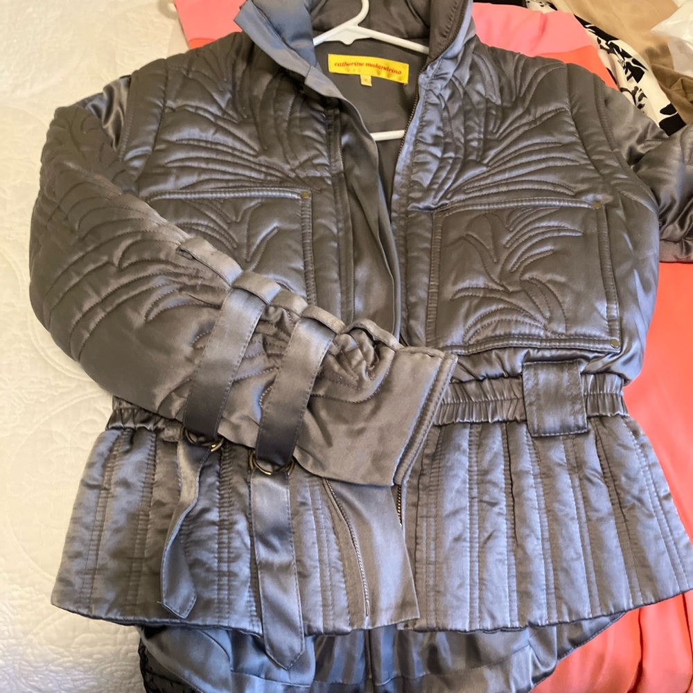 Catherine Malandrino Gray Quilted Jacket